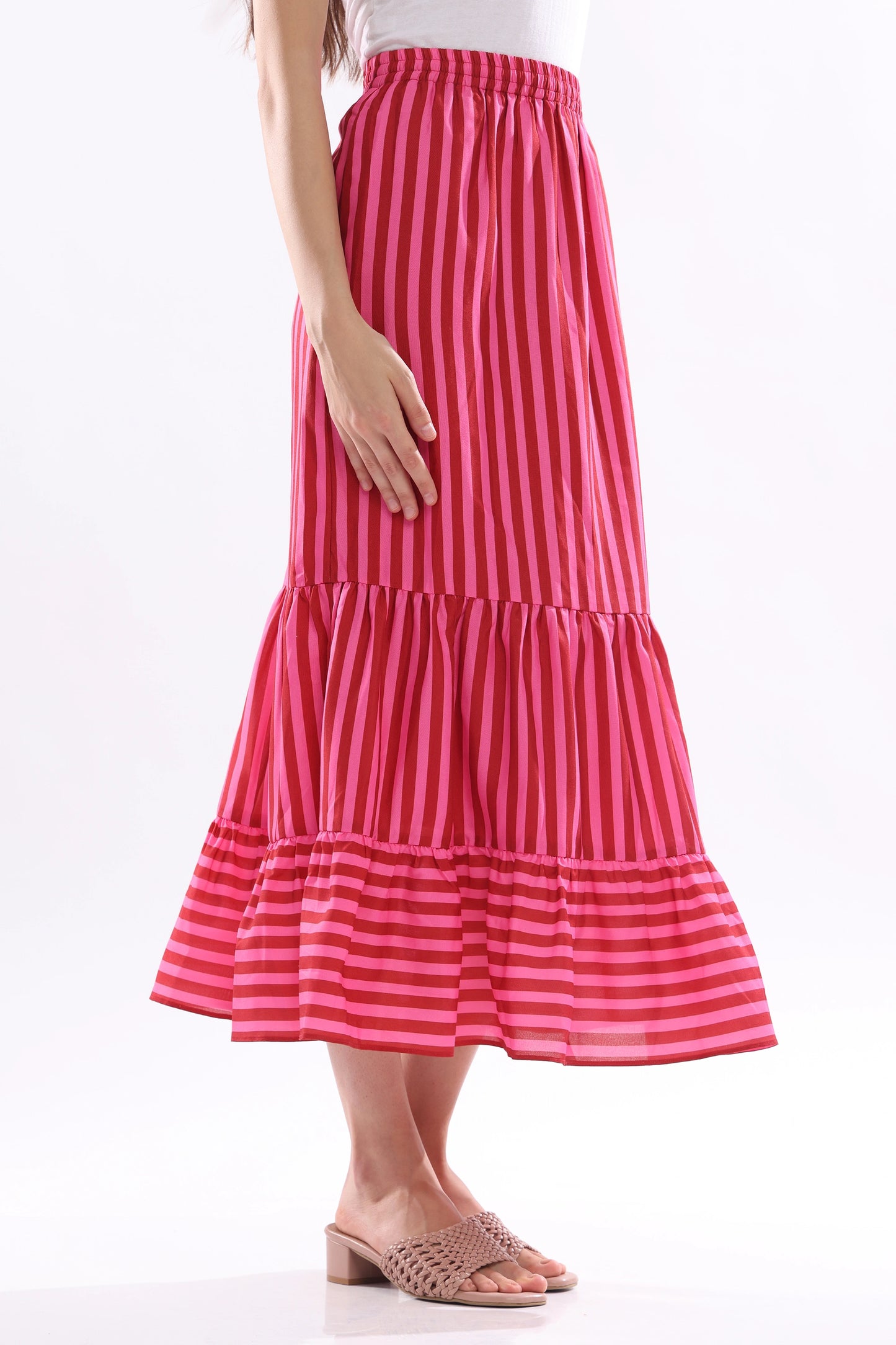 Rose Ember Midi Skirt