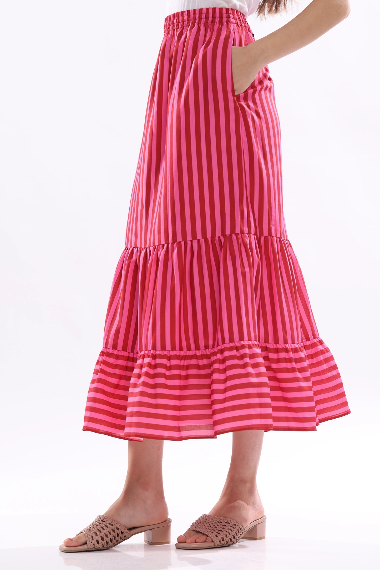 Rose Ember Midi Skirt