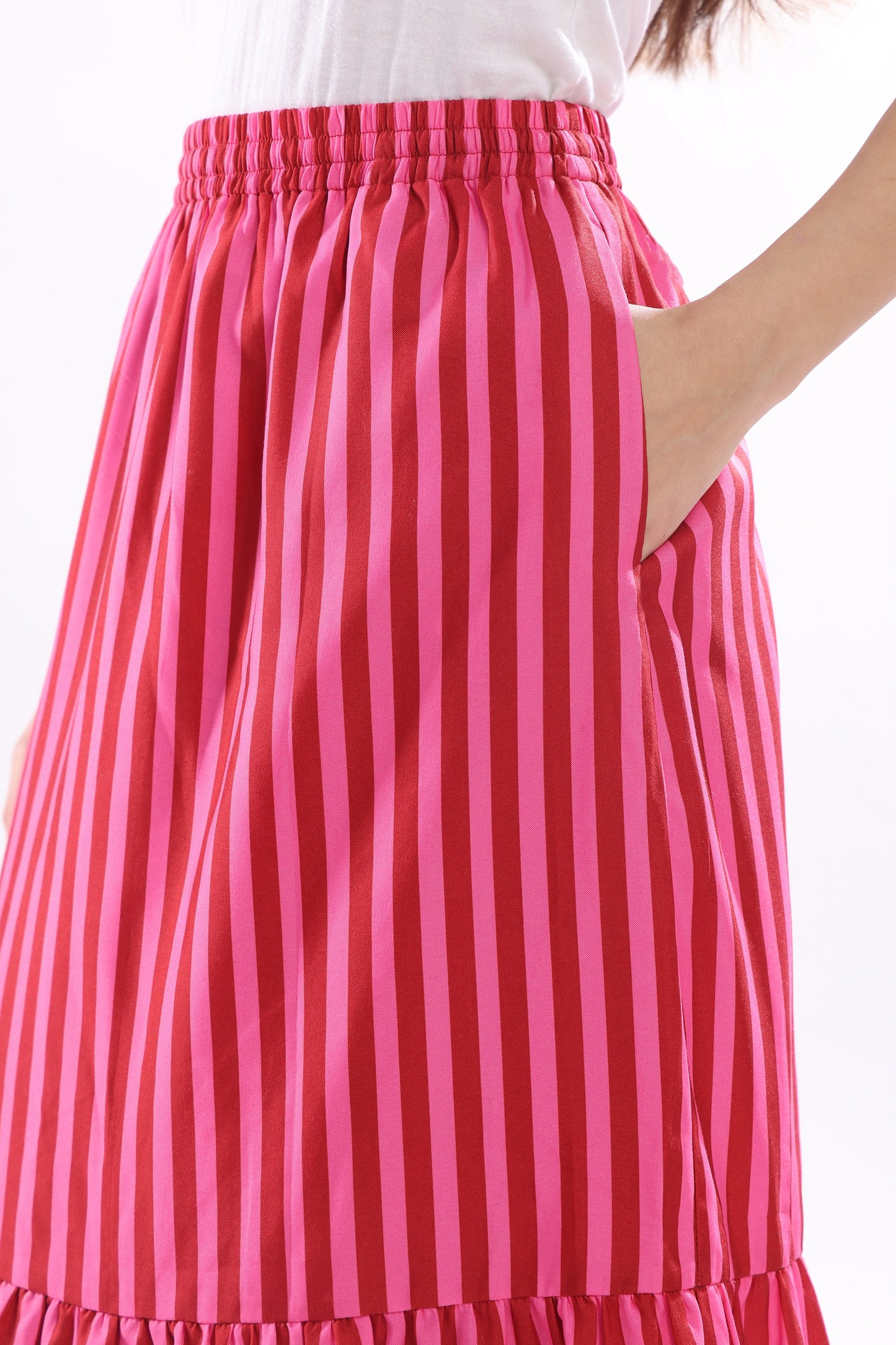 Rose Ember Midi Skirt