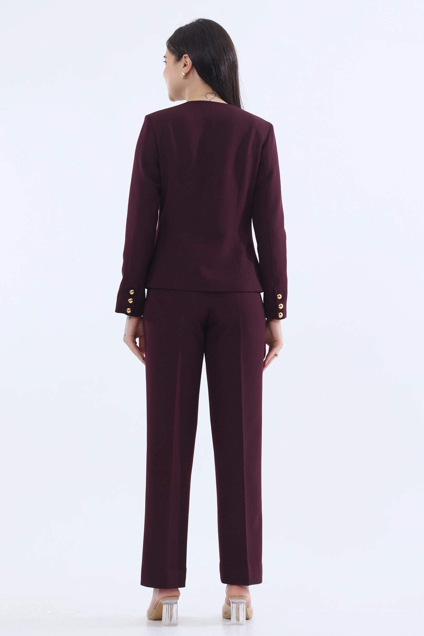 Marsala Long Sleeve Waistcoat