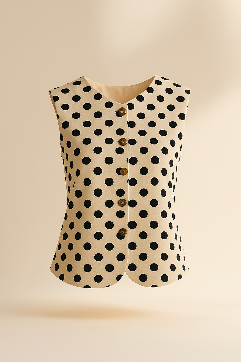 Noir Polka Vest Top