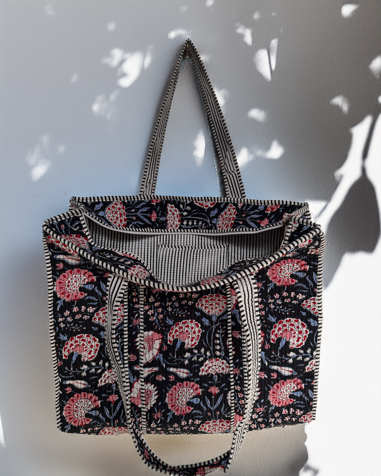 Kuromi Quited Tote Bag with Zip
