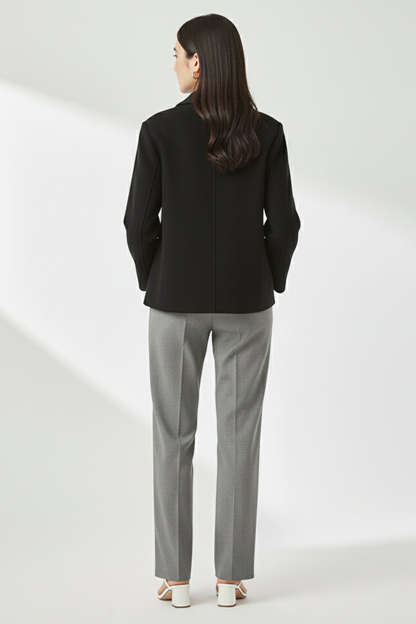 Felt Short Coat- Black