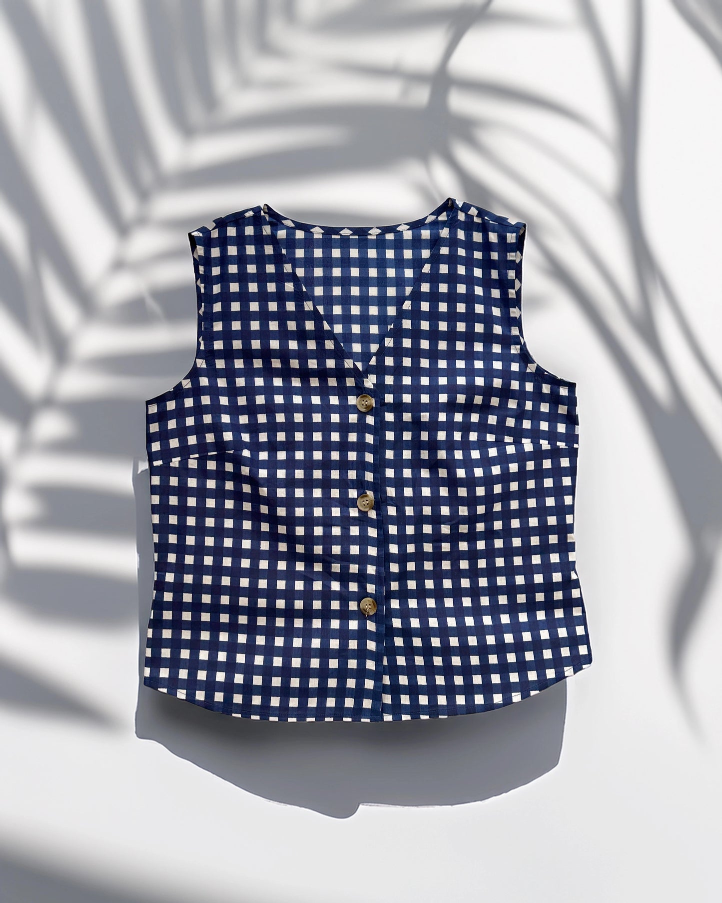 Nisara Gingham Co-Ord Set - Blue