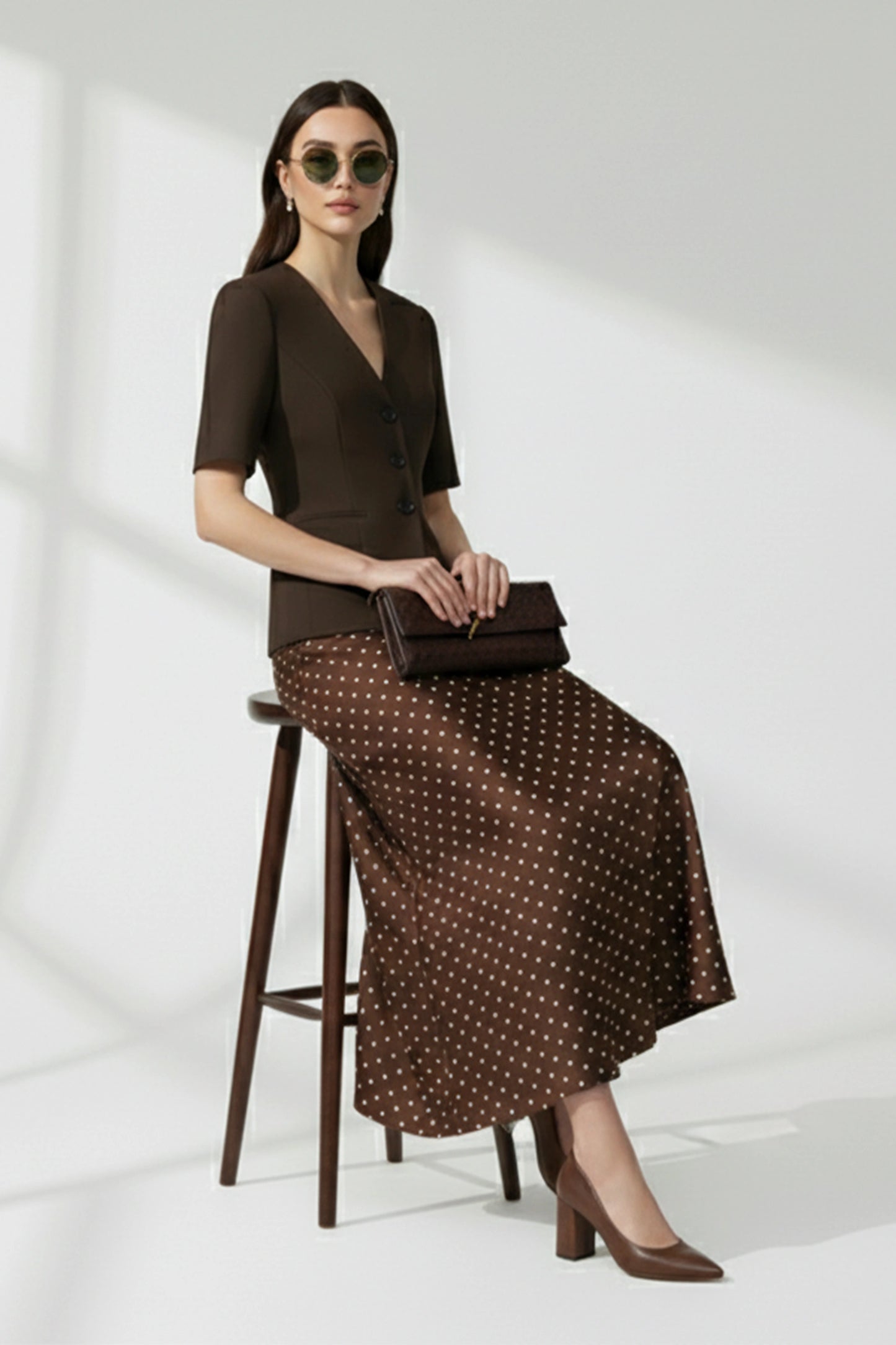 Cinnamon Satin Skirt