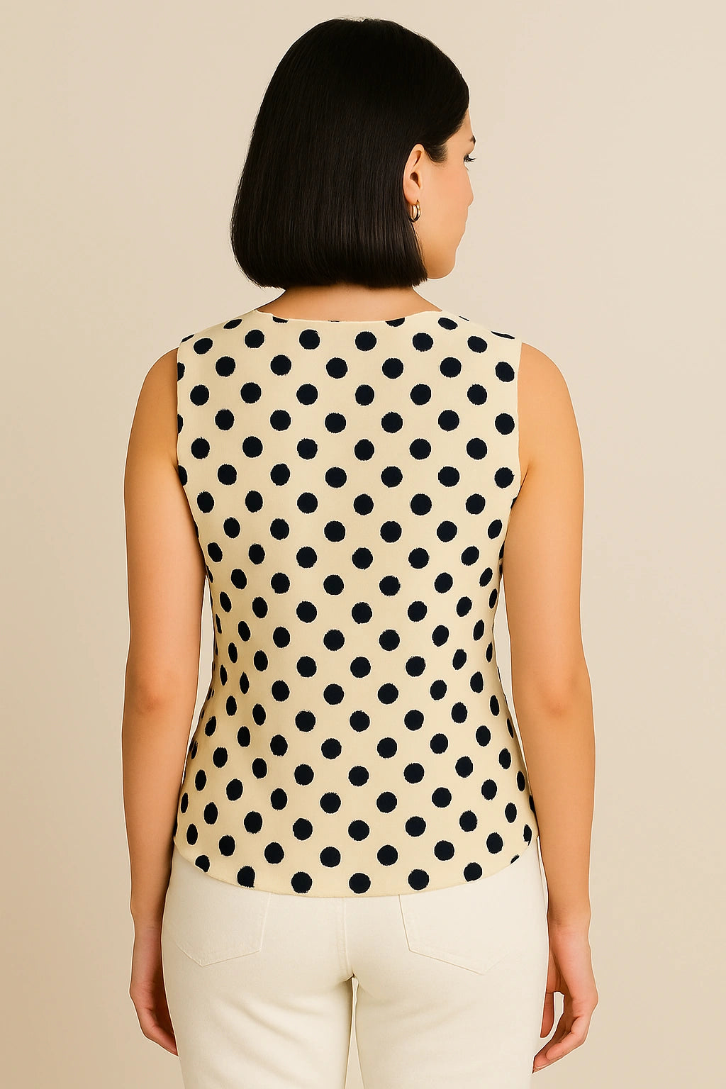 Noir Polka Vest Top