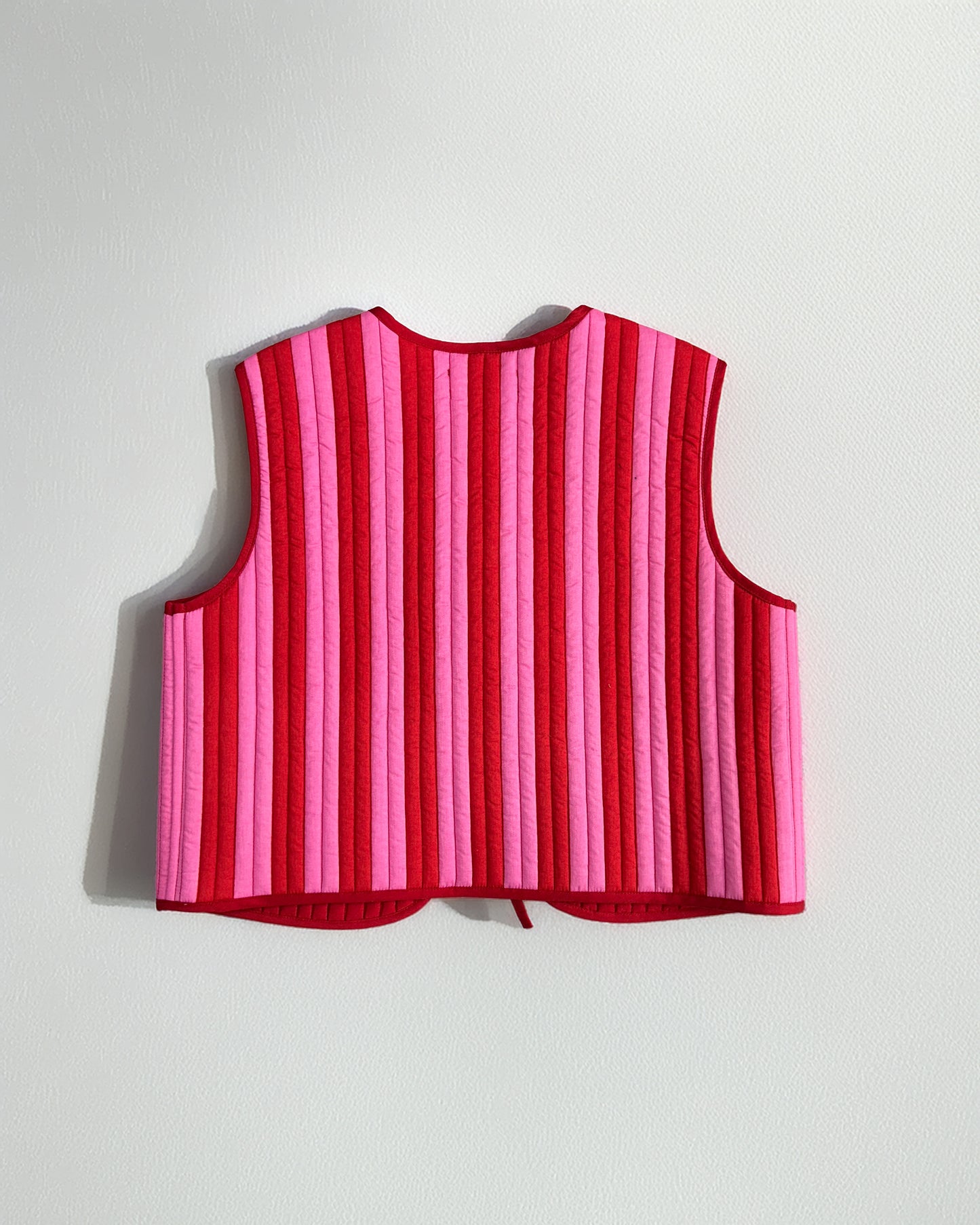 Rose Ember Cropped Vest Jacket
