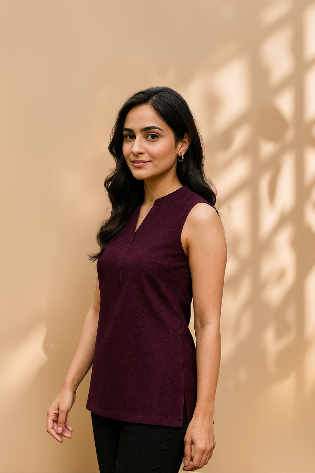 Kéya Sleeveless Top- Dark Purple