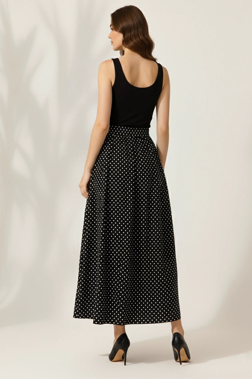Dot Affair Maxi Skirt