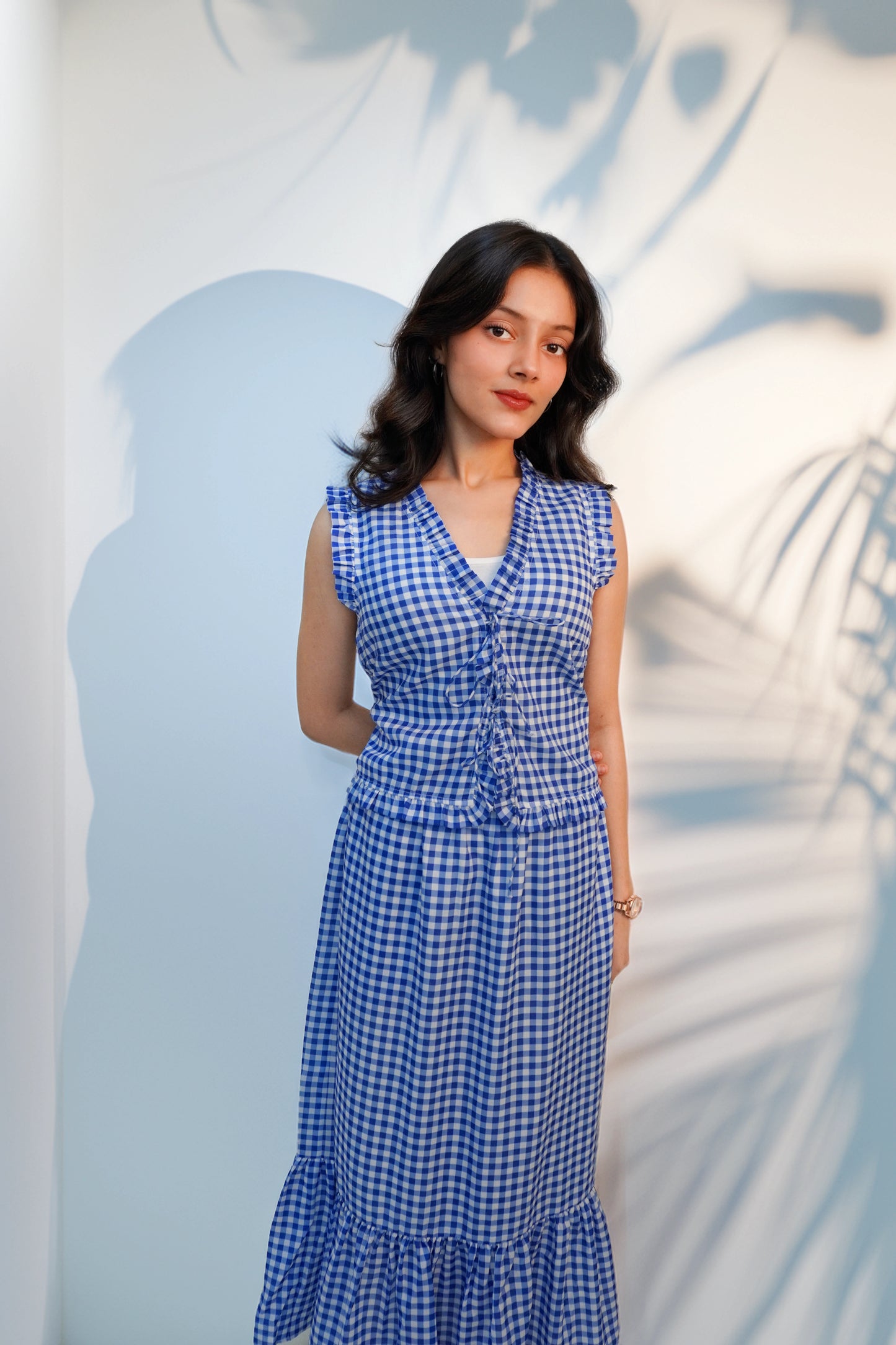 Celeste Co-Ord Set - Blue Checks