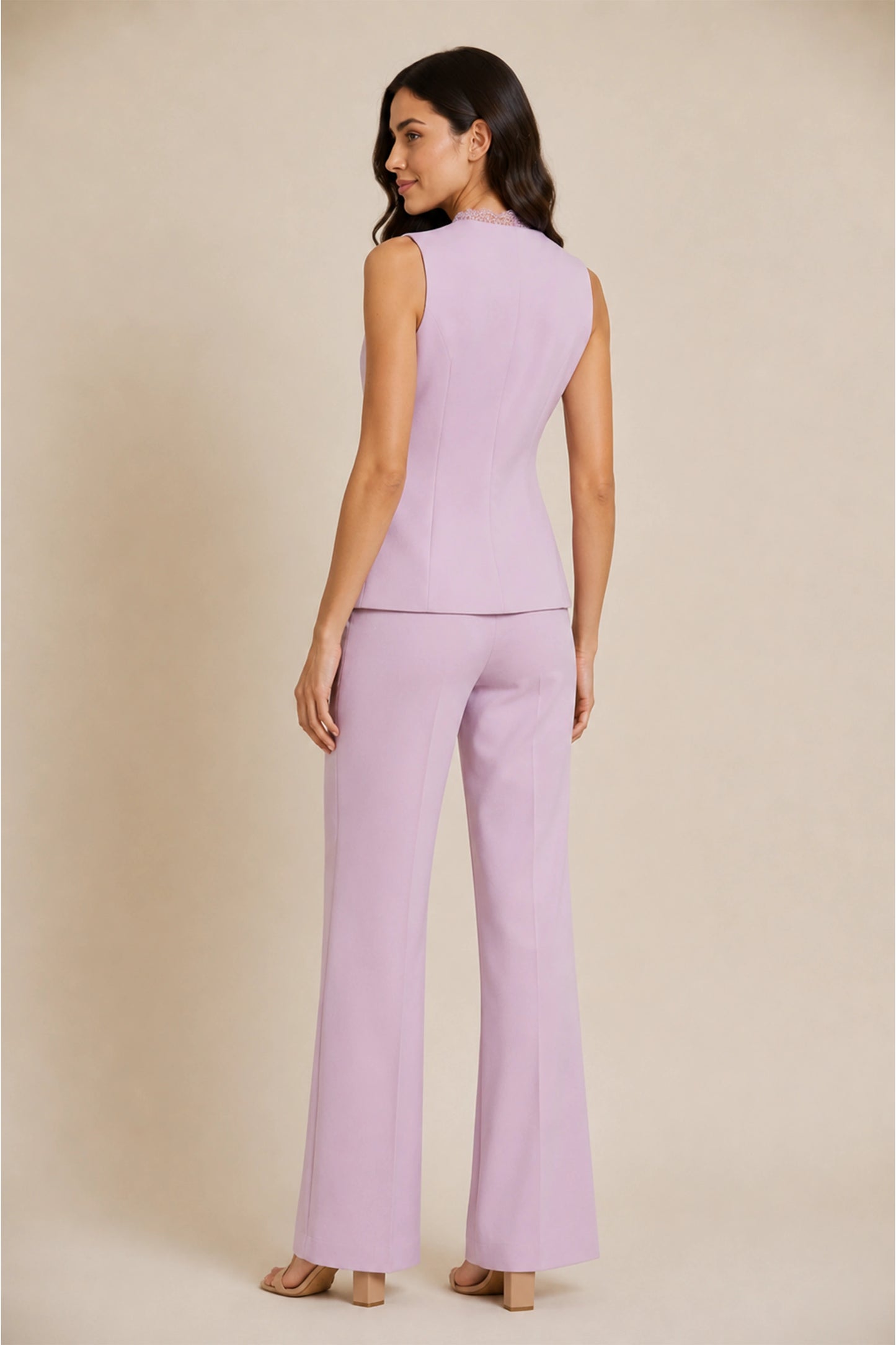 Lilac Flare-Leg Trousers for Women
