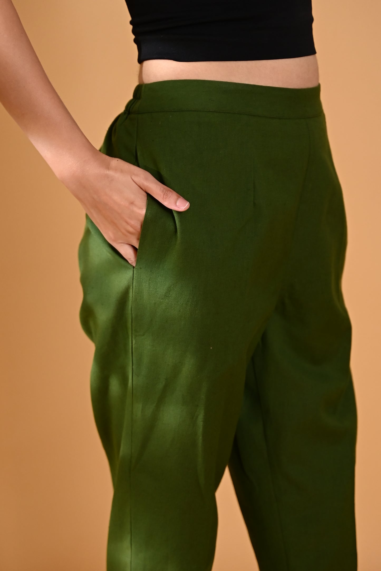 Elan Straight Fit Trouser- Green
