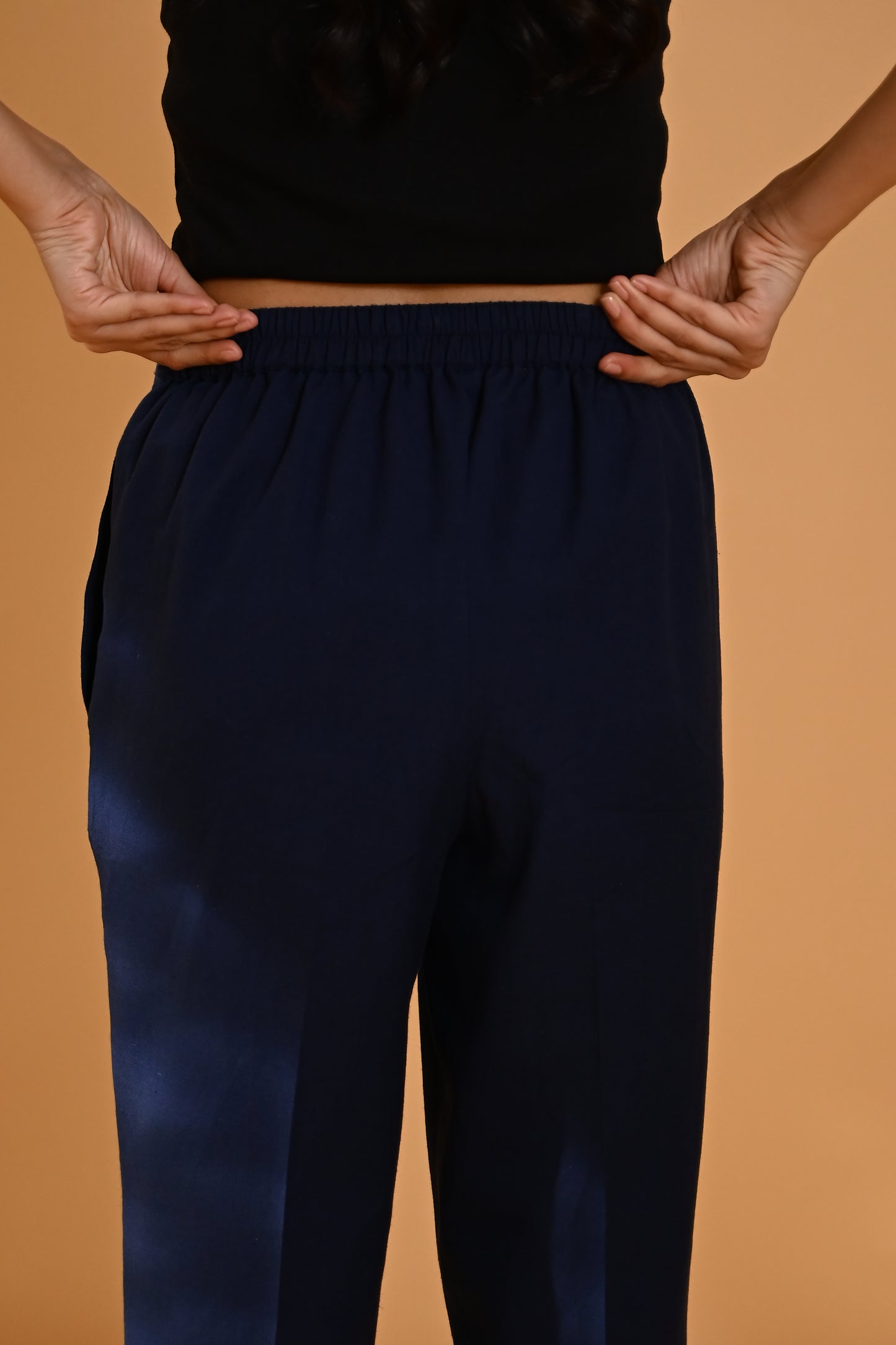 Elan Straight Fit Trouser- Navy Blue