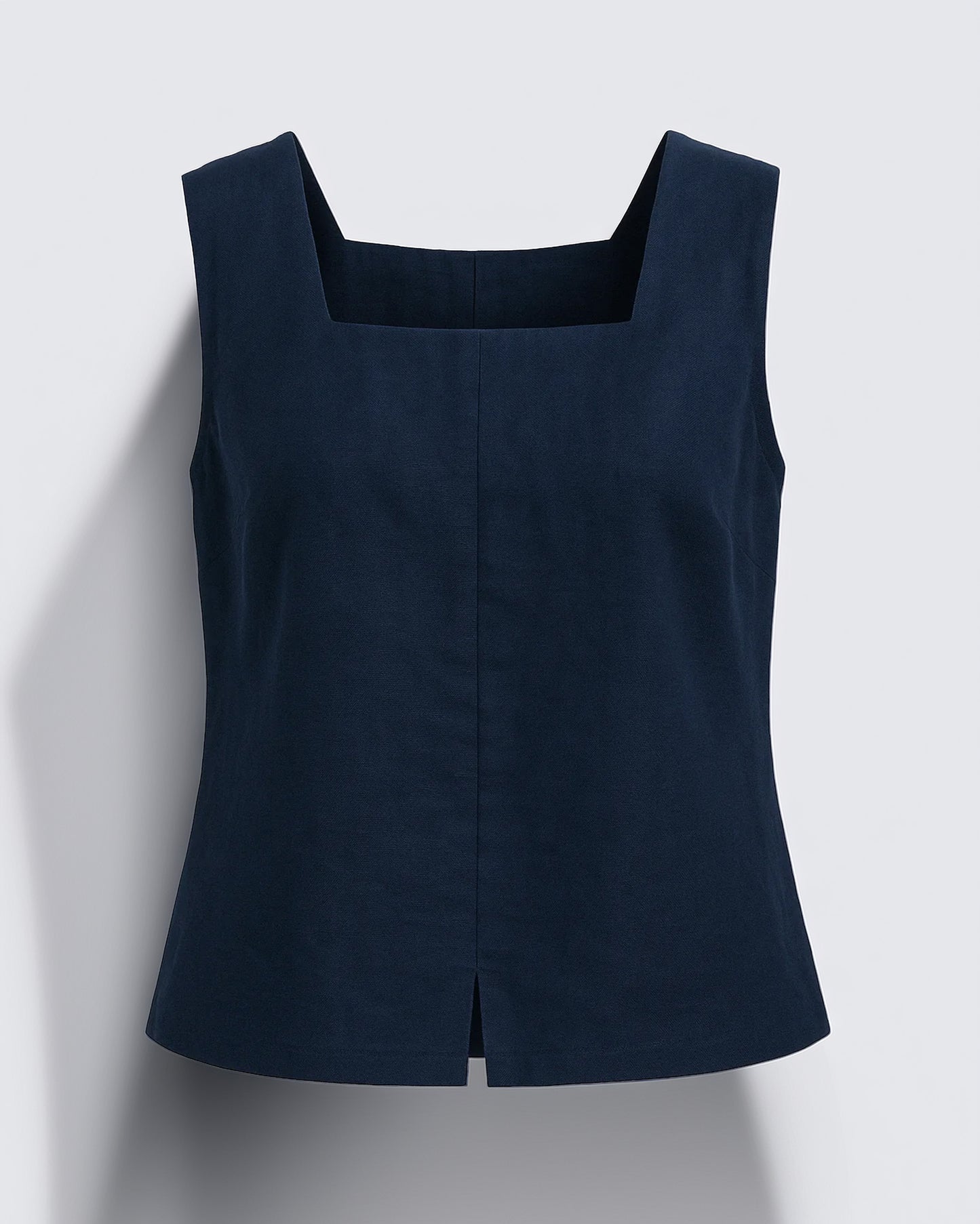Aeris Sleeveless Top- Navy Blue