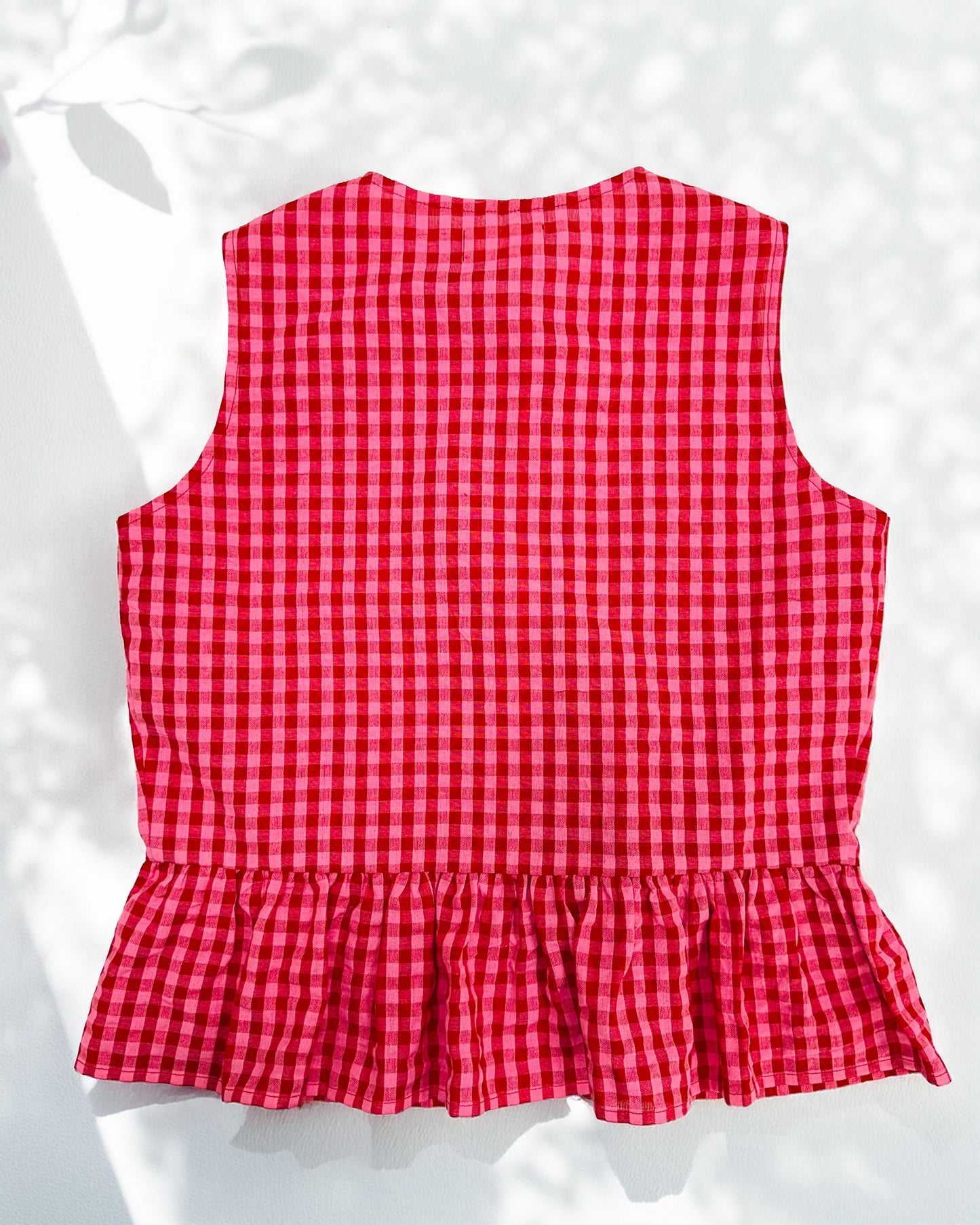 Crossline Sleeveless Top with Tie Ribbons