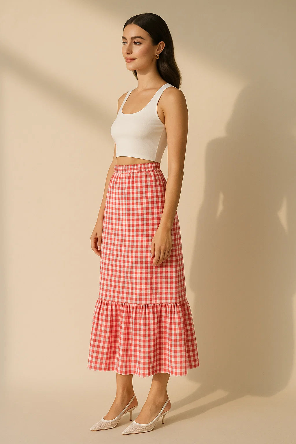 Pink Whim Midi Skirt