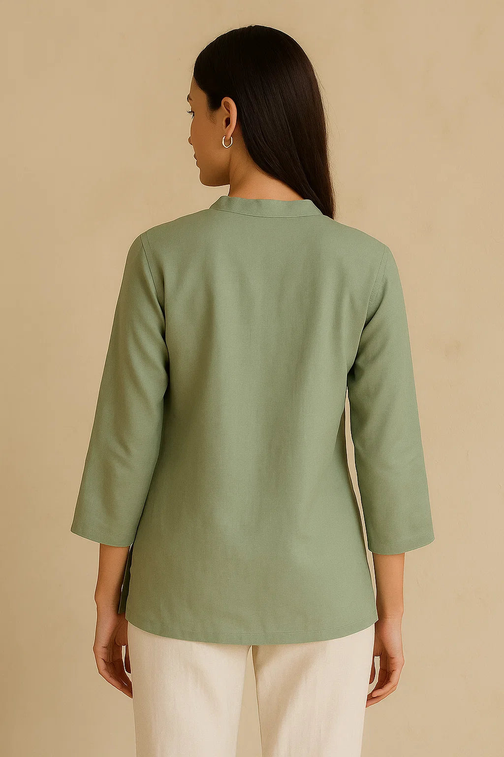 Luna Short Kurta Top - Sage