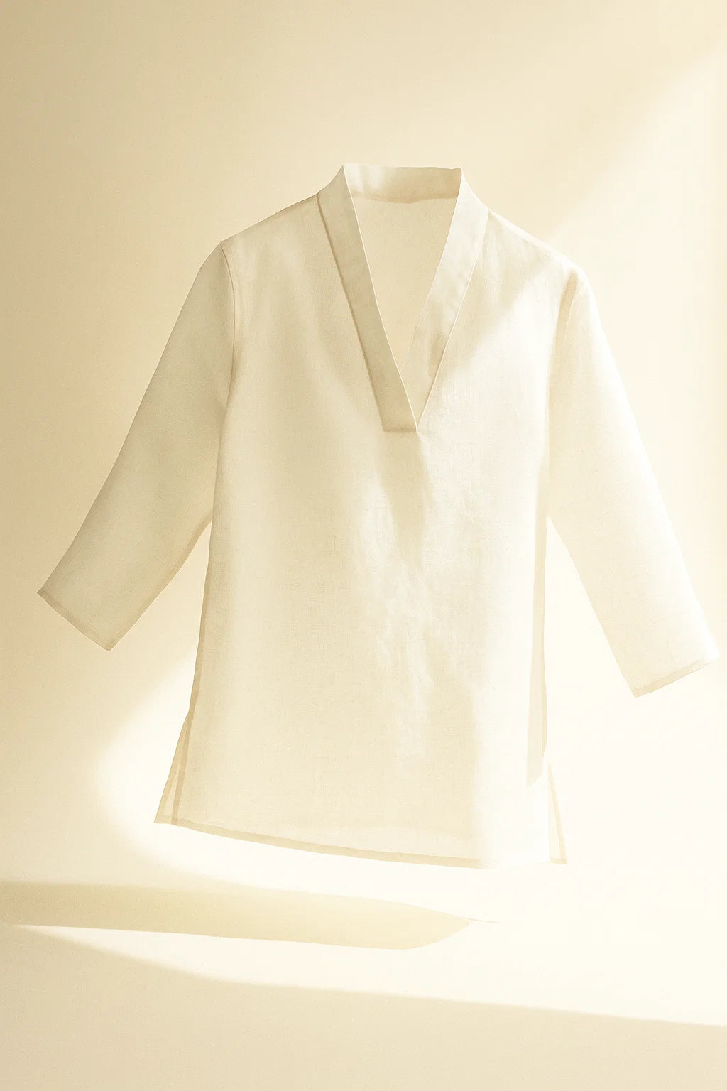 Luna Short Kurta Top - White
