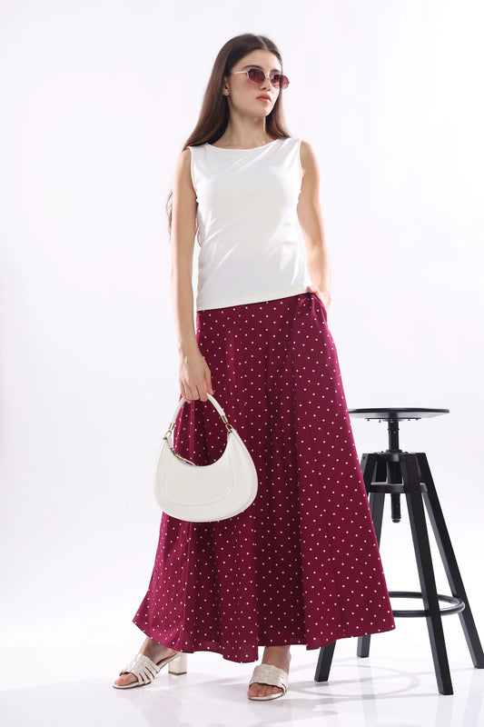 Merlot Maxi Skirt