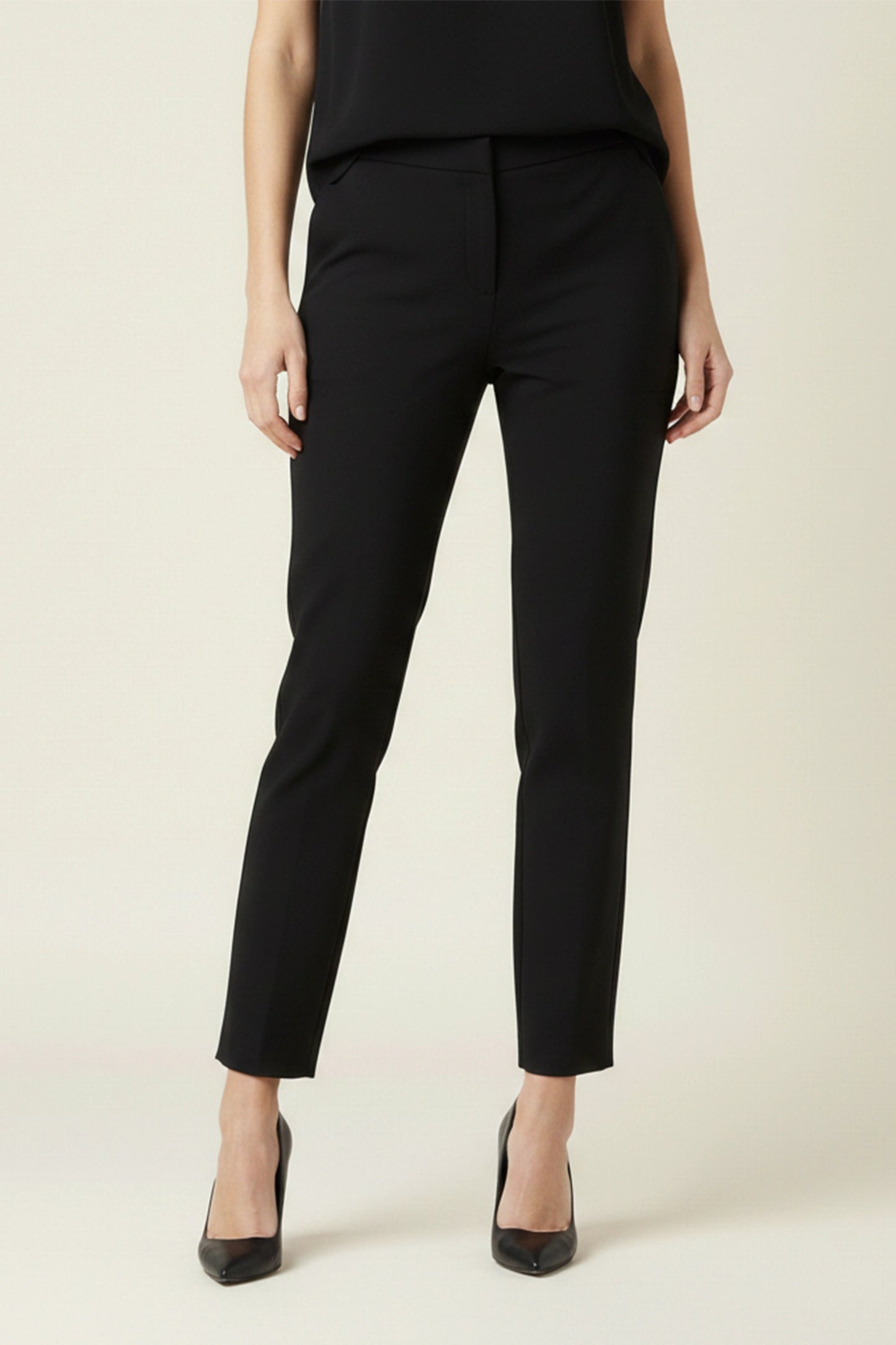 Black Straight-Leg Trouser