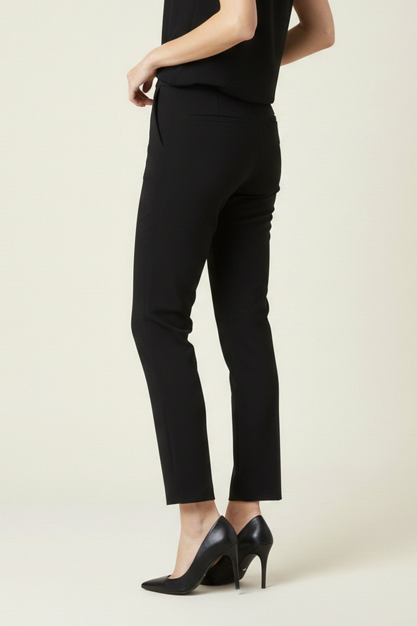 Black Straight-Leg Trouser