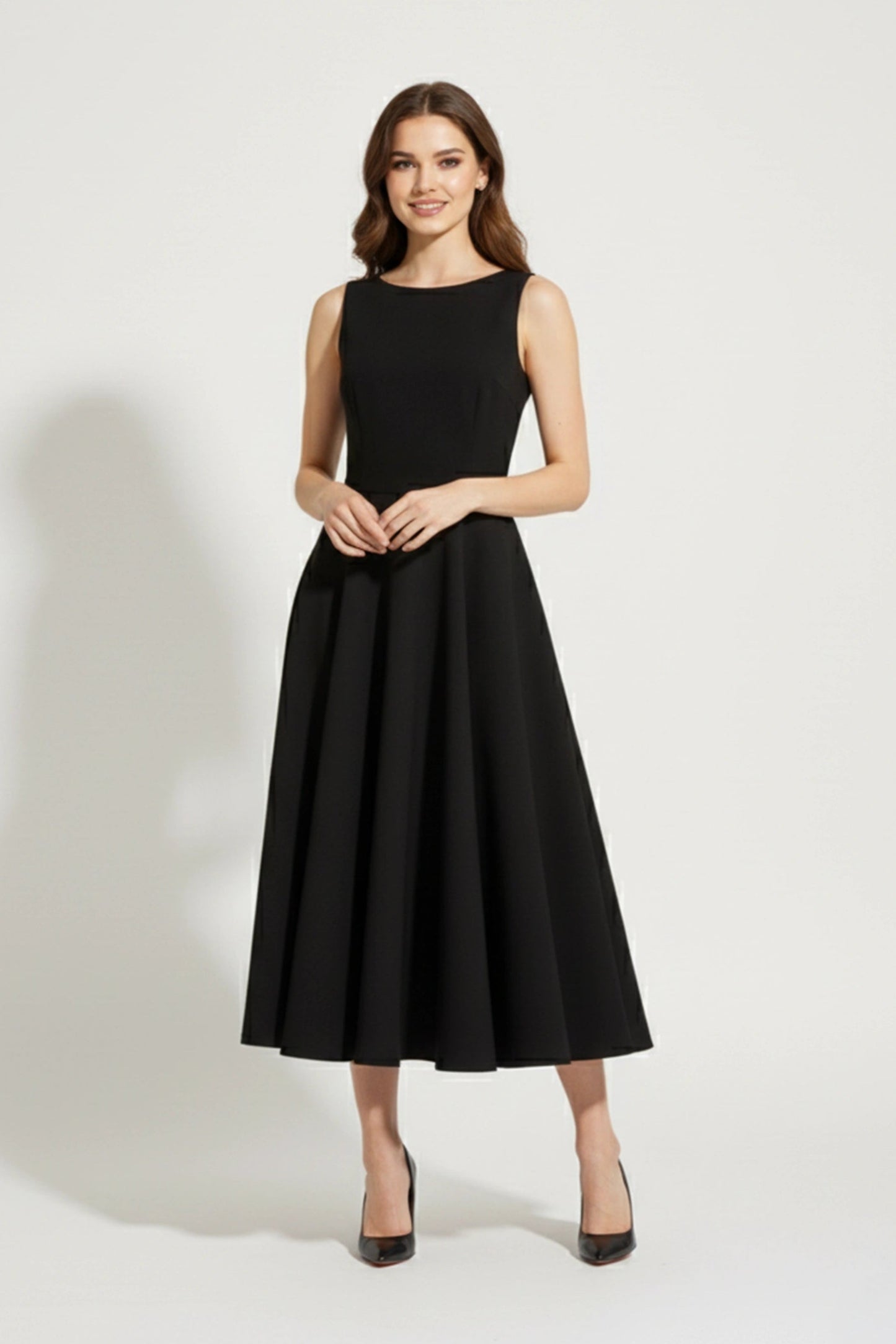 Classic Black Midi Dress SANSKORI Classic Black Midi Dress SANSKORI