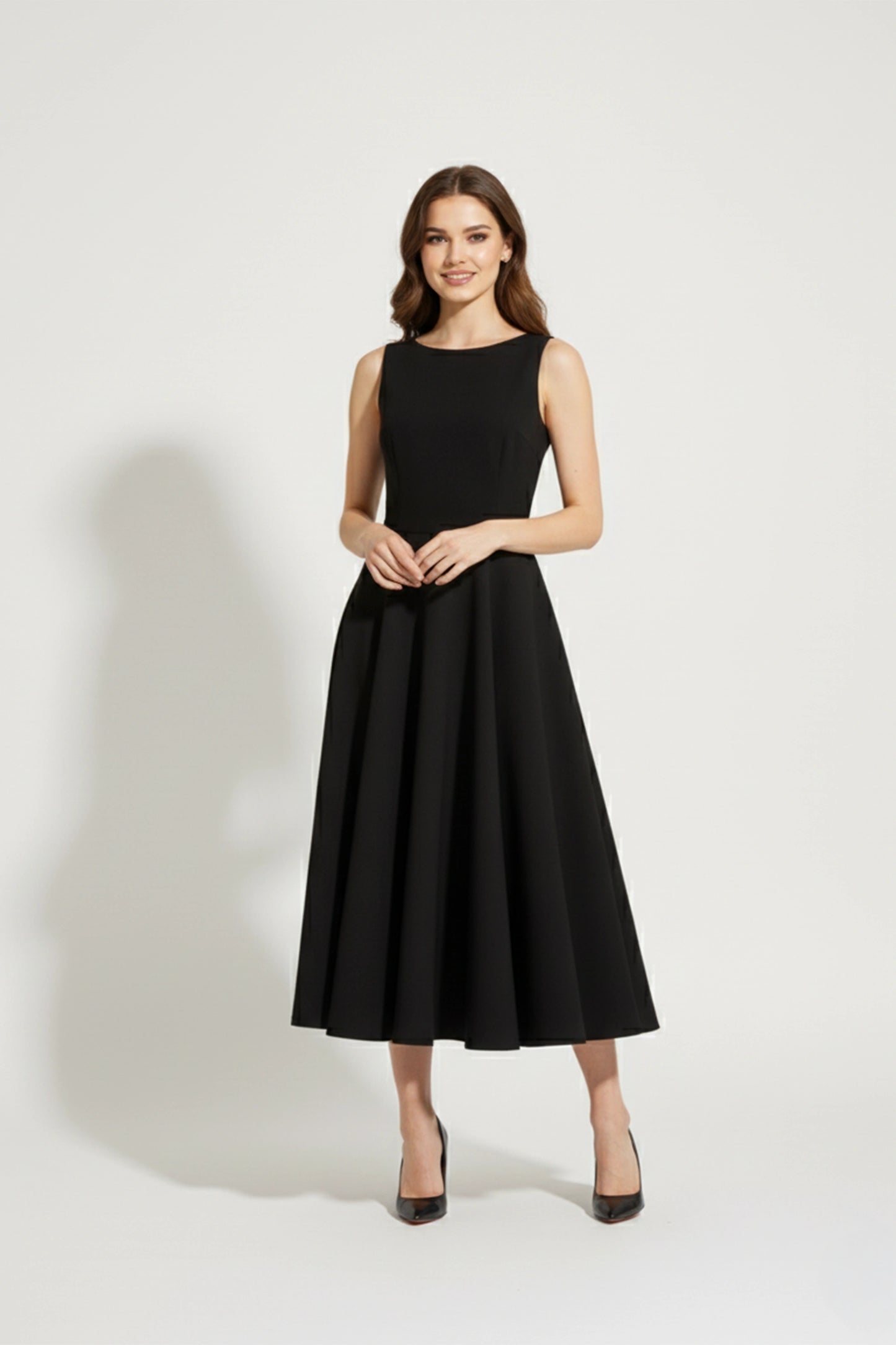 Classic Black Midi Dress