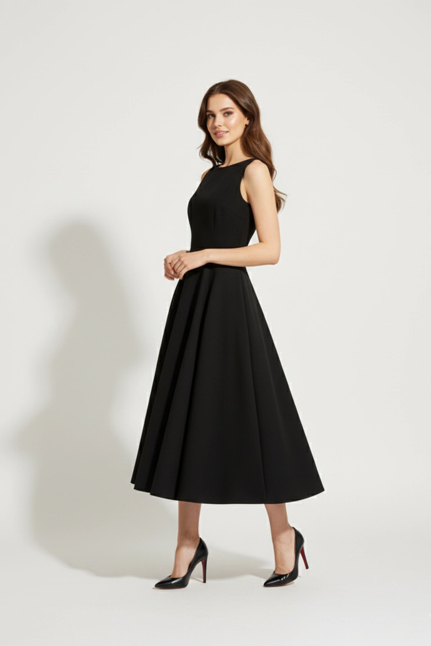 Classic Black Midi Dress