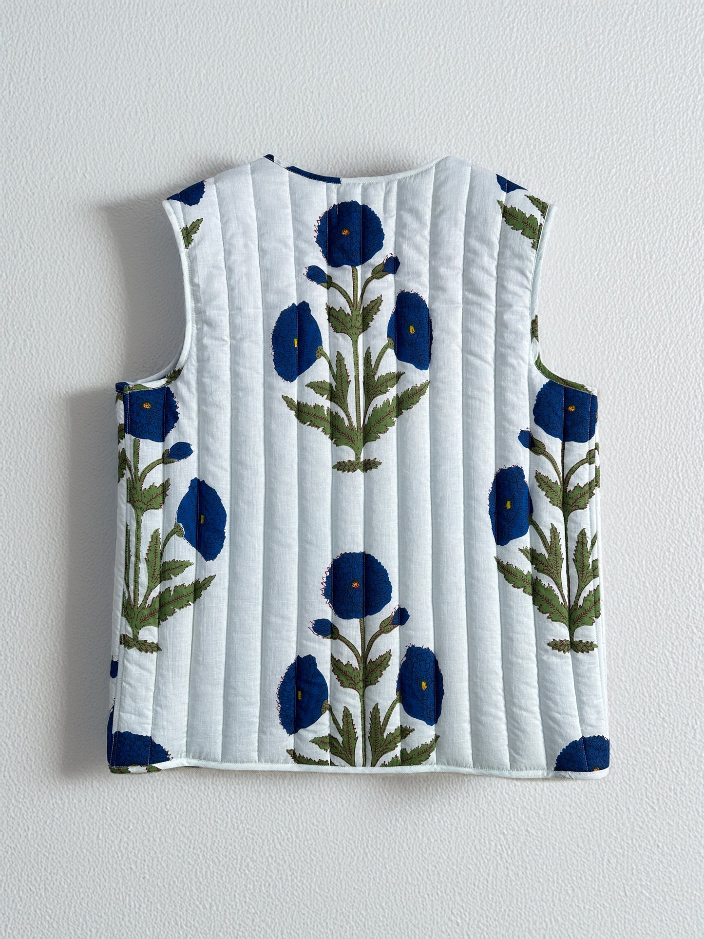 Iris Blue Quilted Vest Jacket