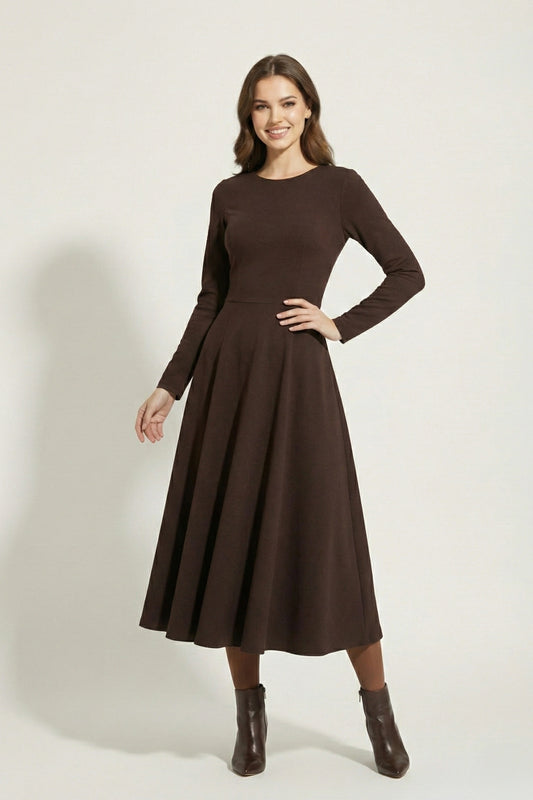 Amber Midi Dress with Sleeves