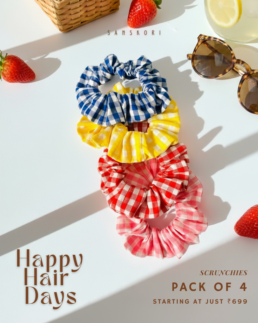 Pack of 4 Scrunchie