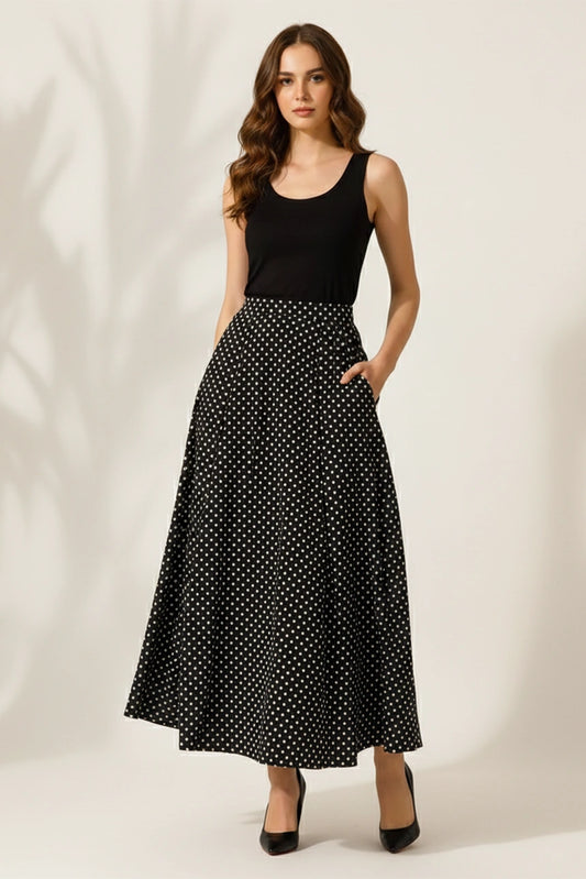 Dot Affair Maxi Skirt