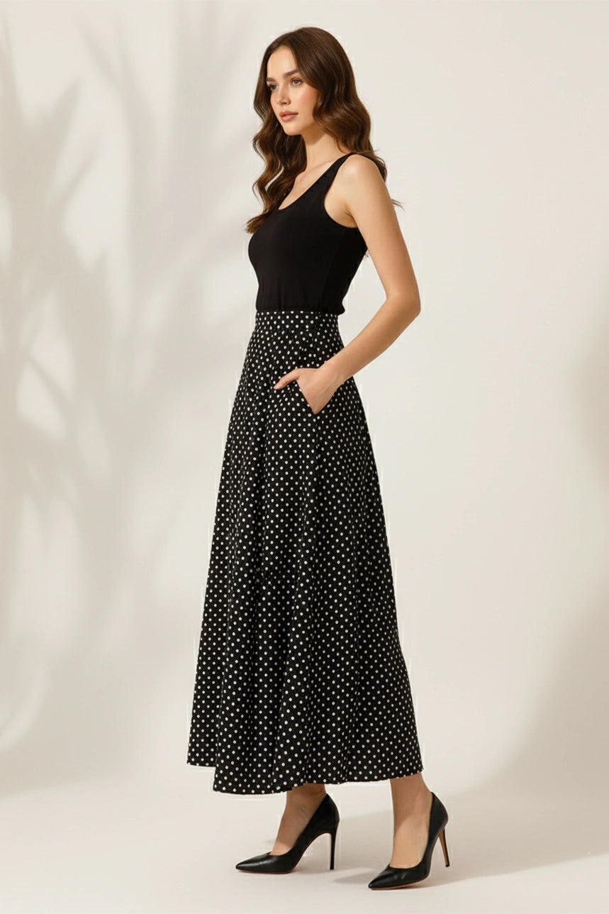 Dot Affair Maxi Skirt