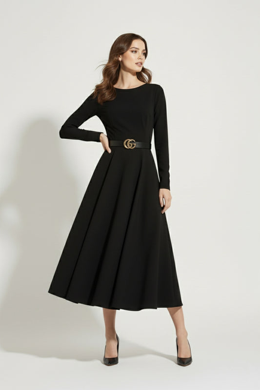 Black Muse Midi with Sleeves