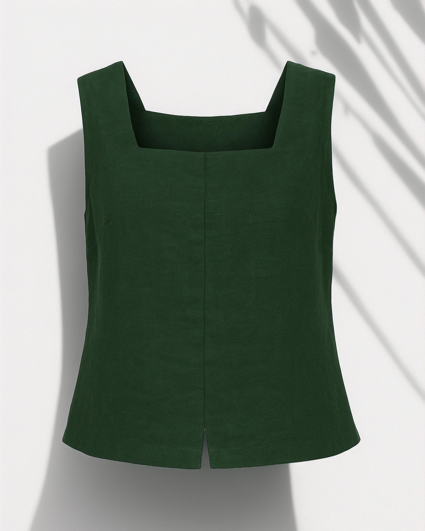 Aeris Sleeveless Top- Forest Green