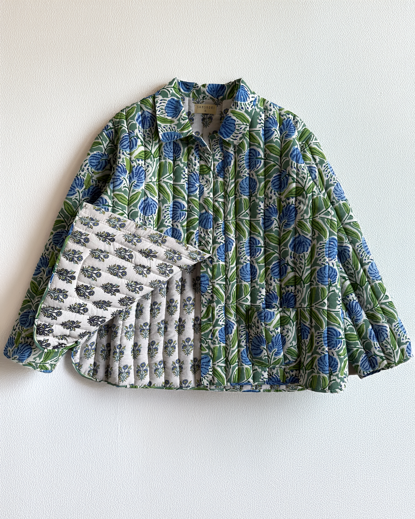 Jade Blossom Quilted Jacket