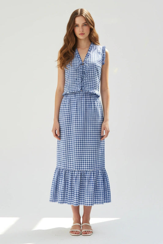 Celeste Co-Ord Set - Blue Checks