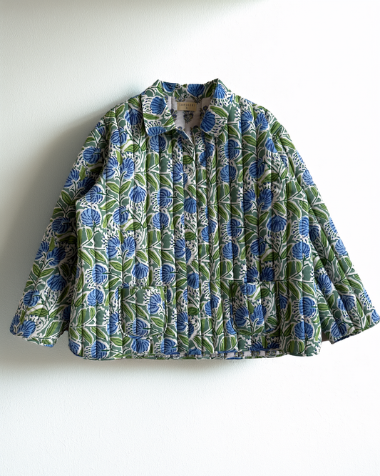 Jade Blossom Quilted Jacket