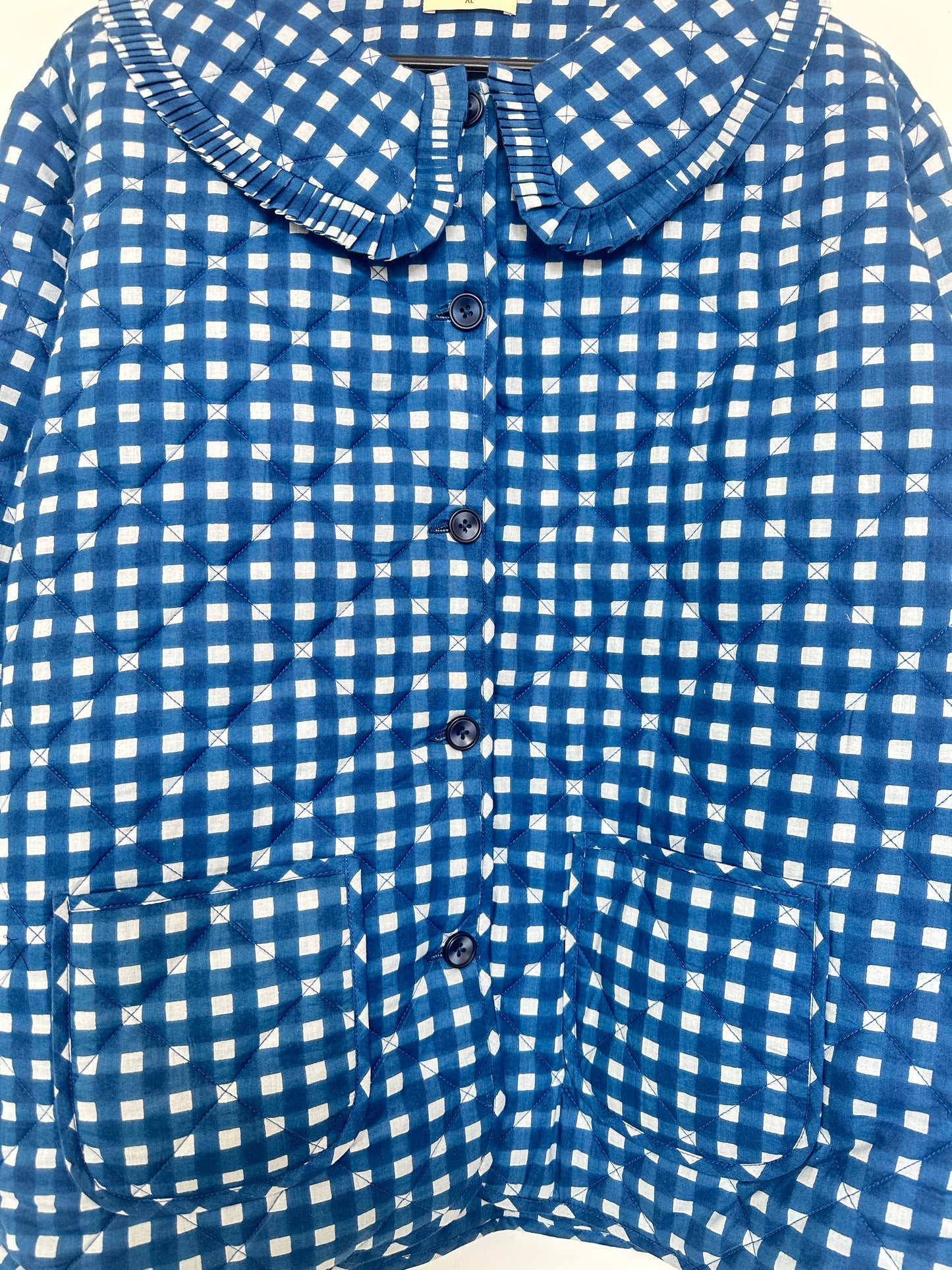 Gingham Blue Full Sleeve Jacket