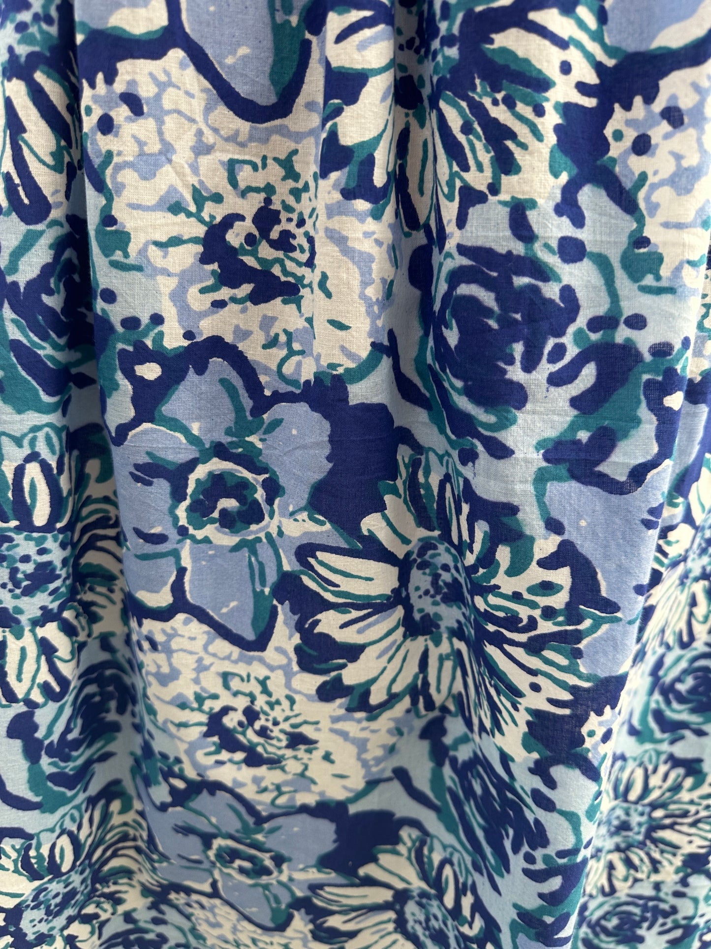 Floré Bleu Midi Dress