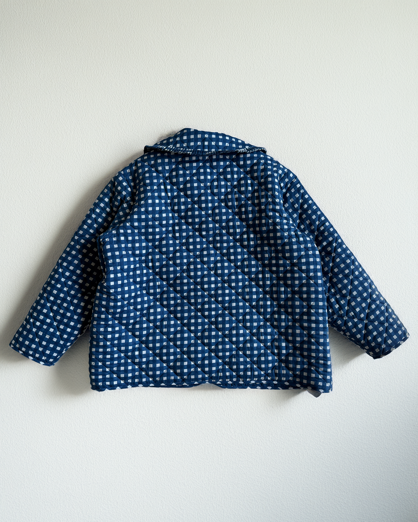 Gingham Blue Full Sleeve Jacket