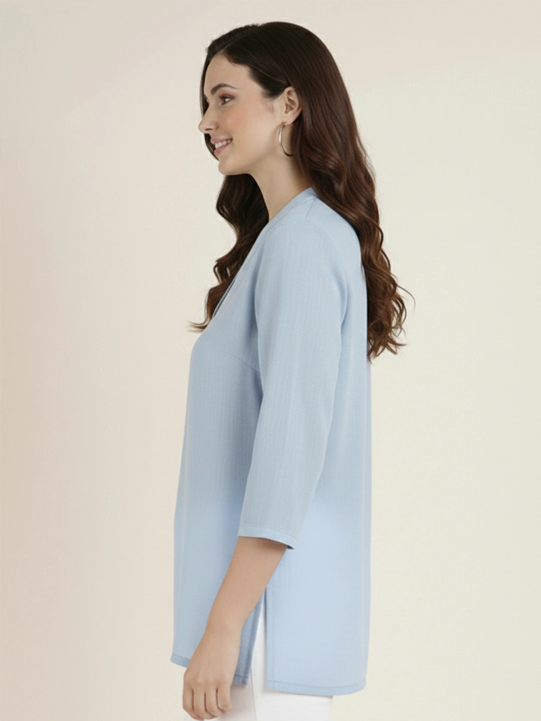 Luna Short Kurta Top - Blue