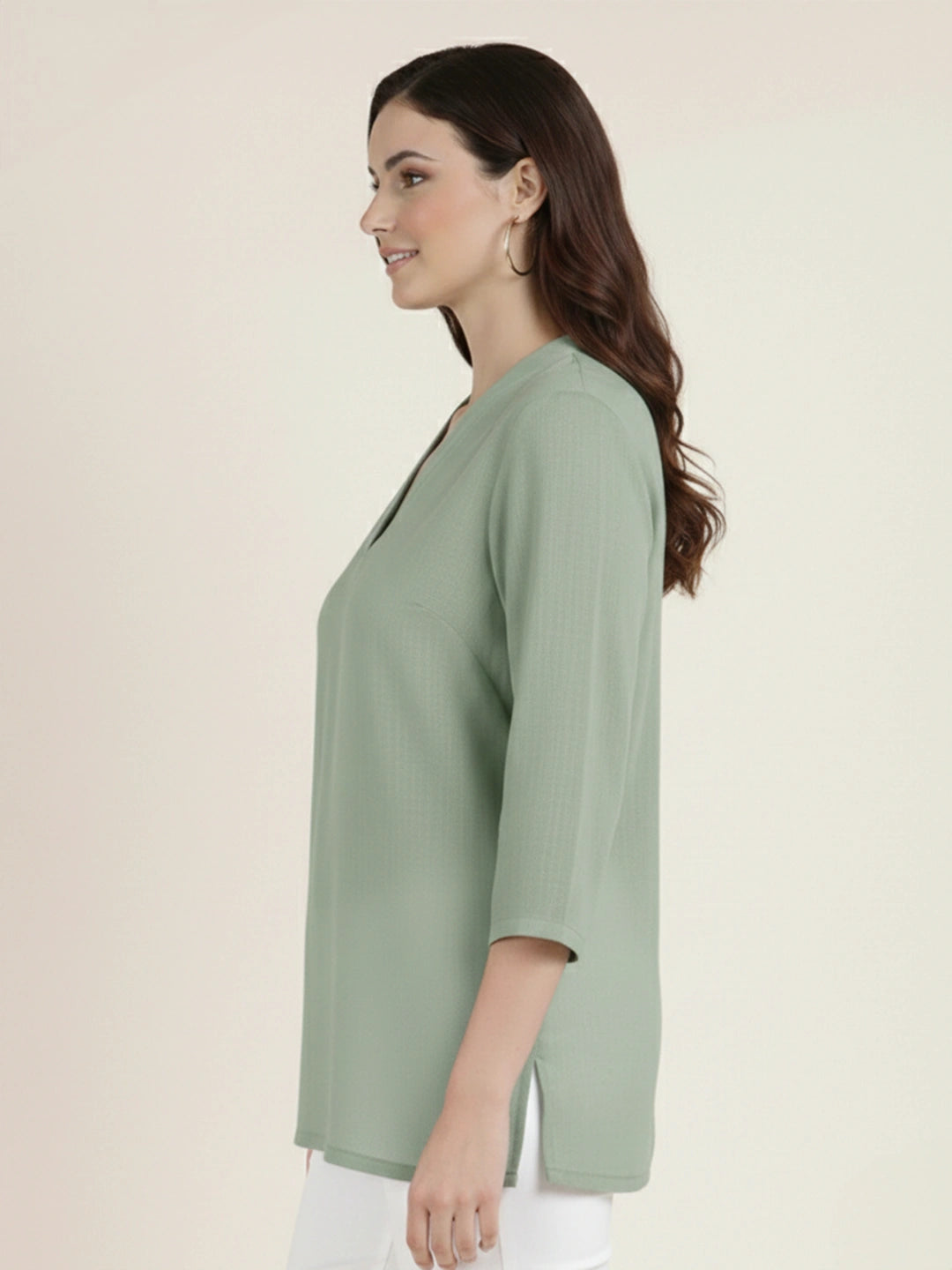 Luna Short Kurta Top - Sage