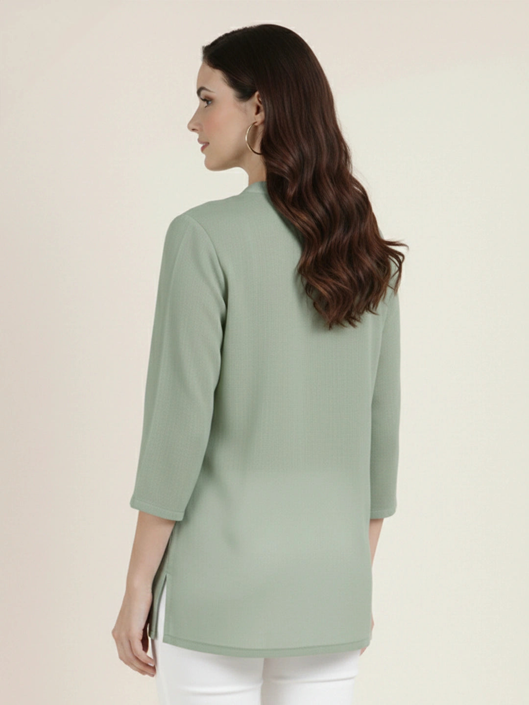 Luna Short Kurta Top - Sage