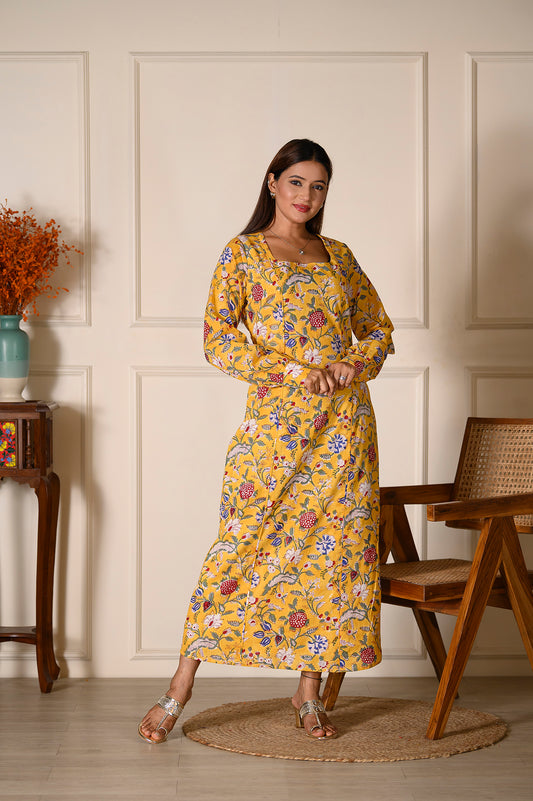 Sunset Yellow Midi Dress