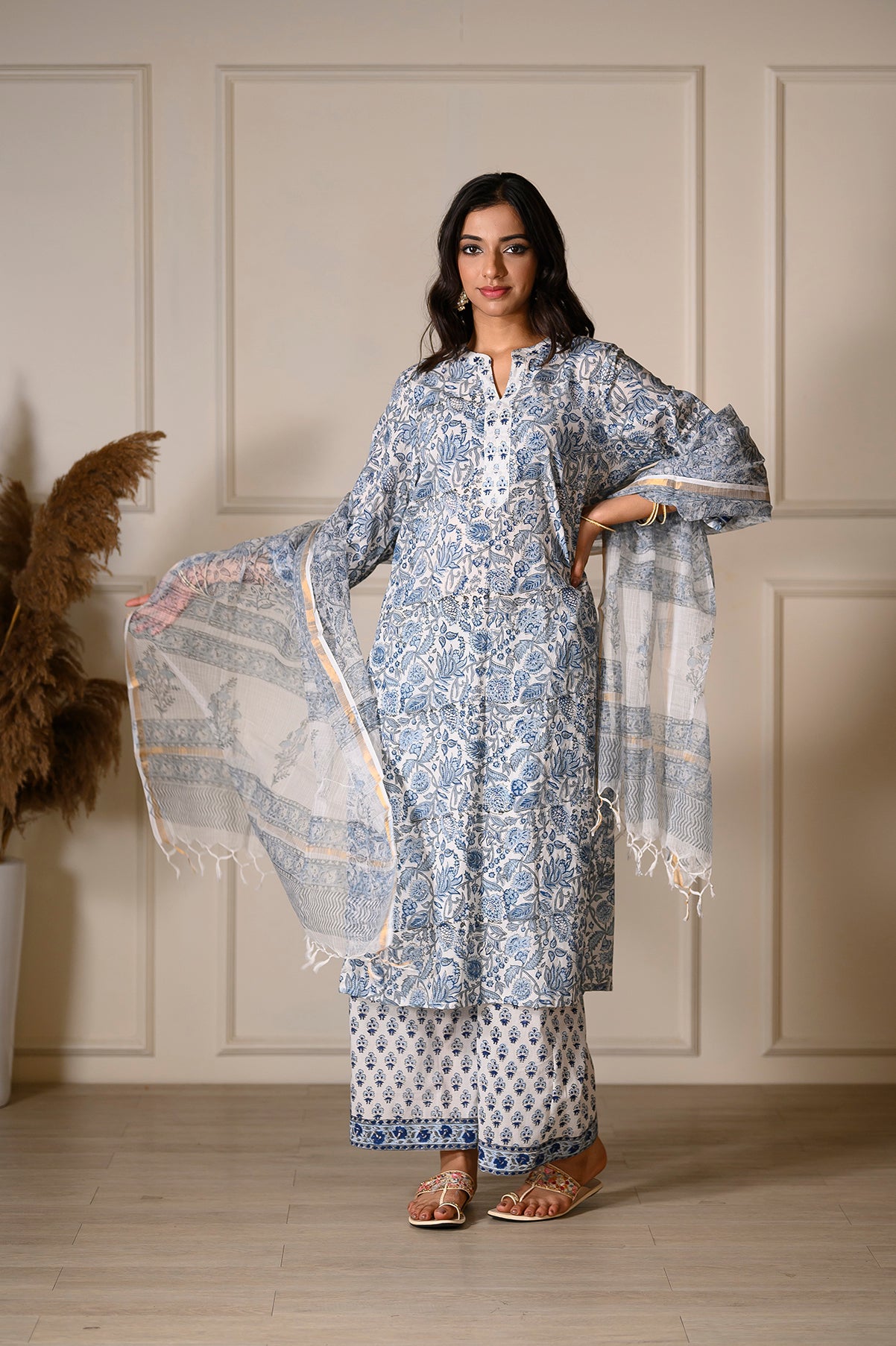 Serene White Suit Set