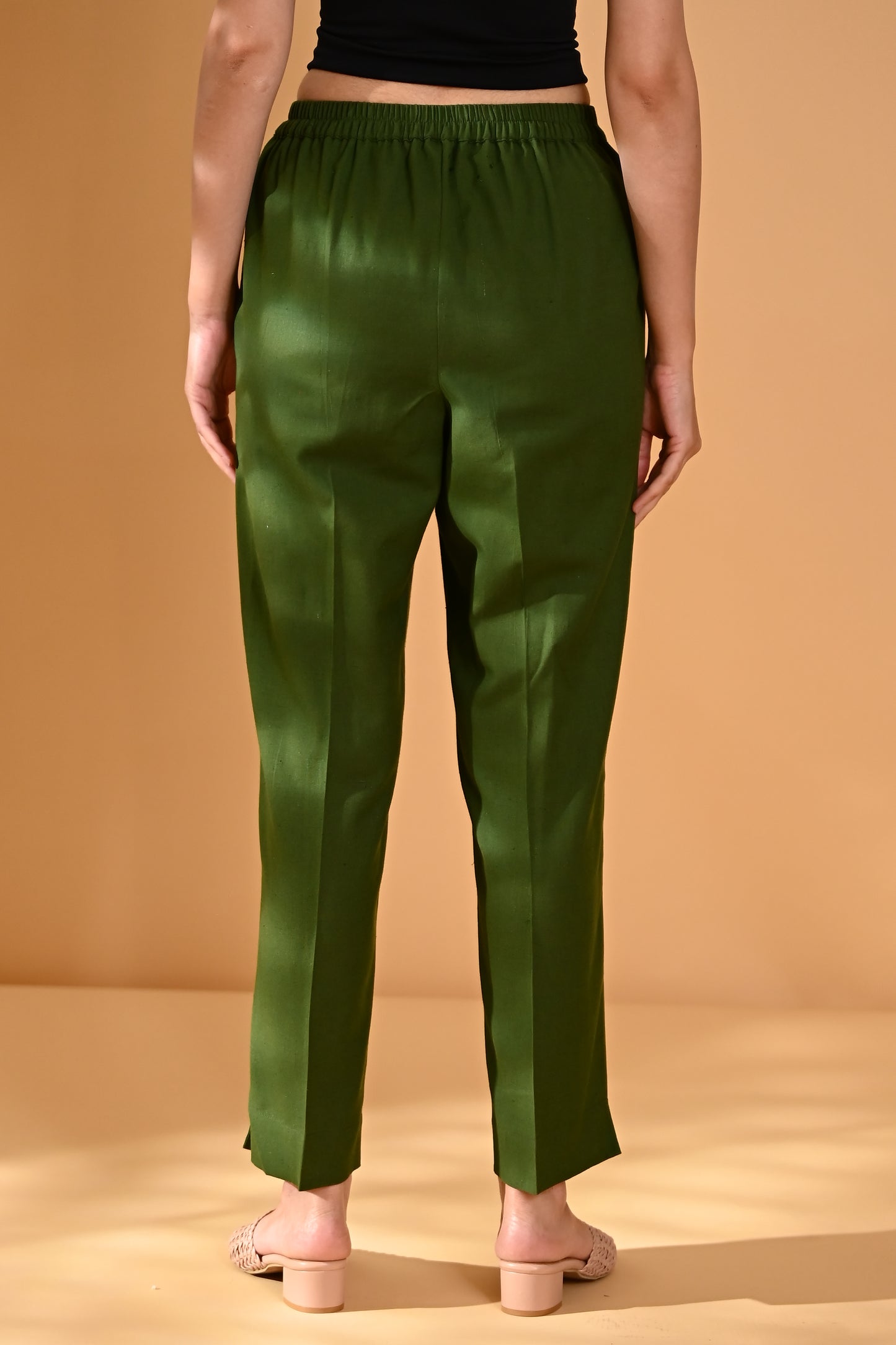 Elan Straight Fit Trouser- Green