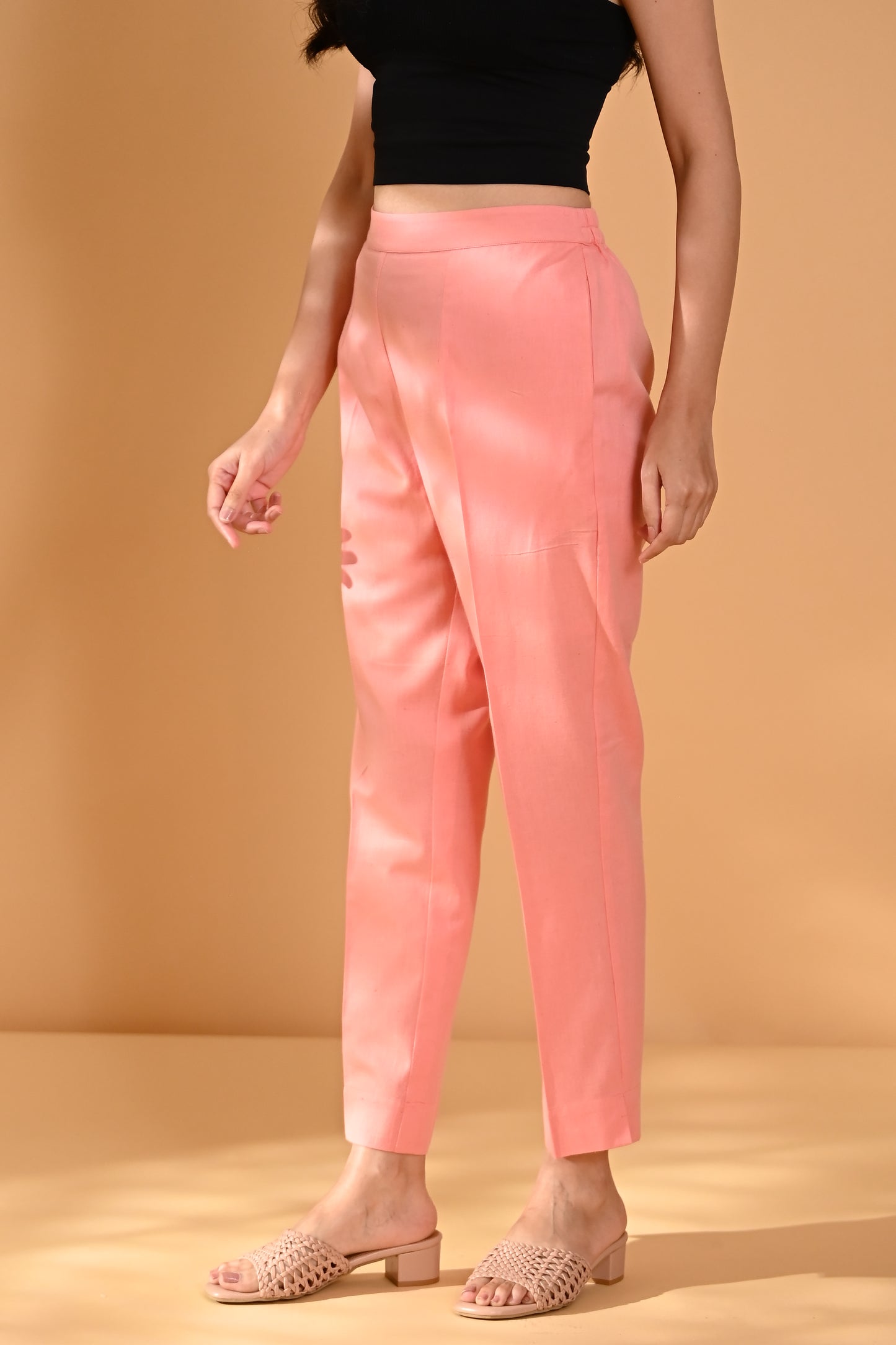 Elan Straight Fit Trouser- Pink