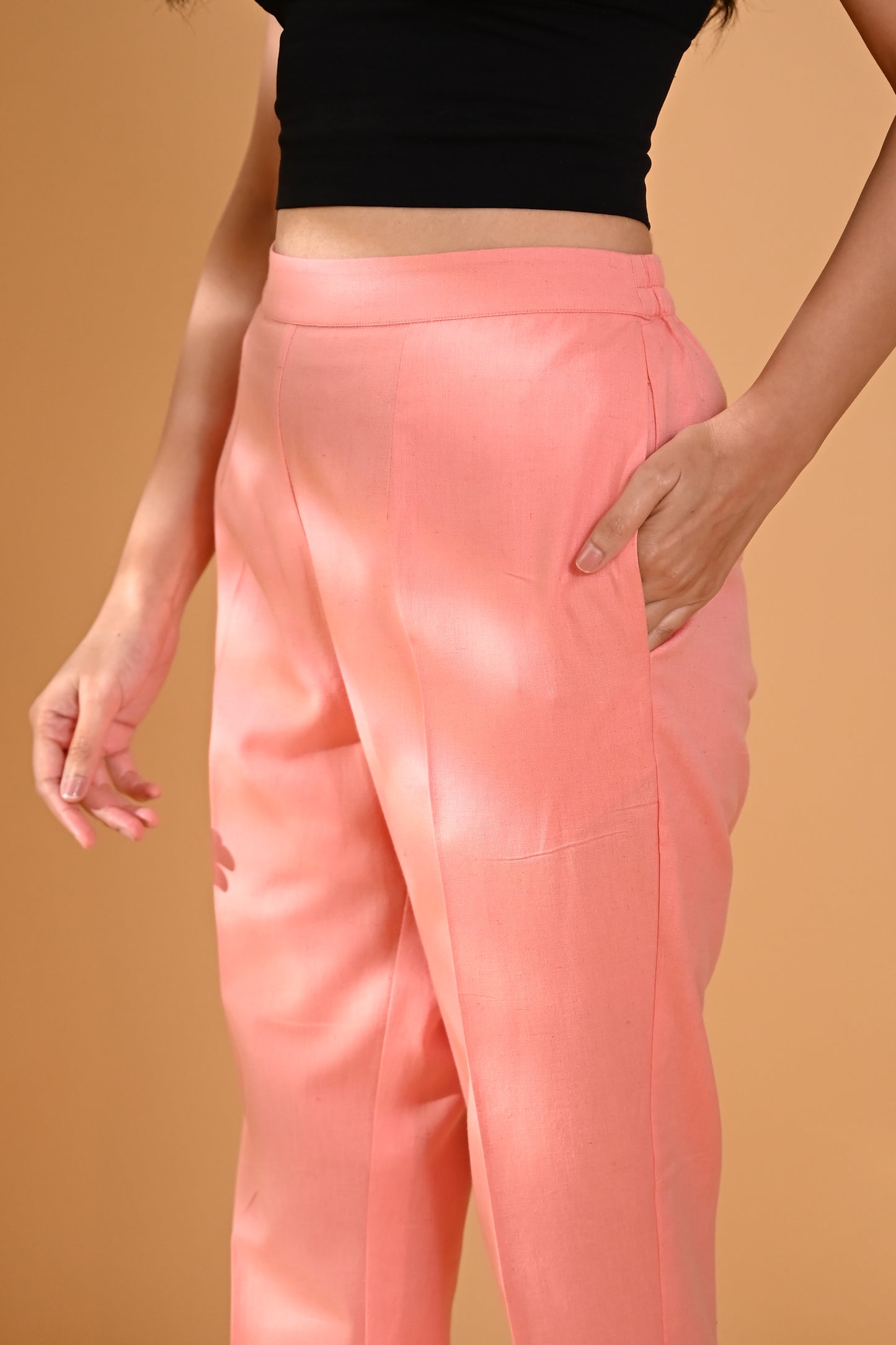 Elan Straight Fit Trouser- Pink