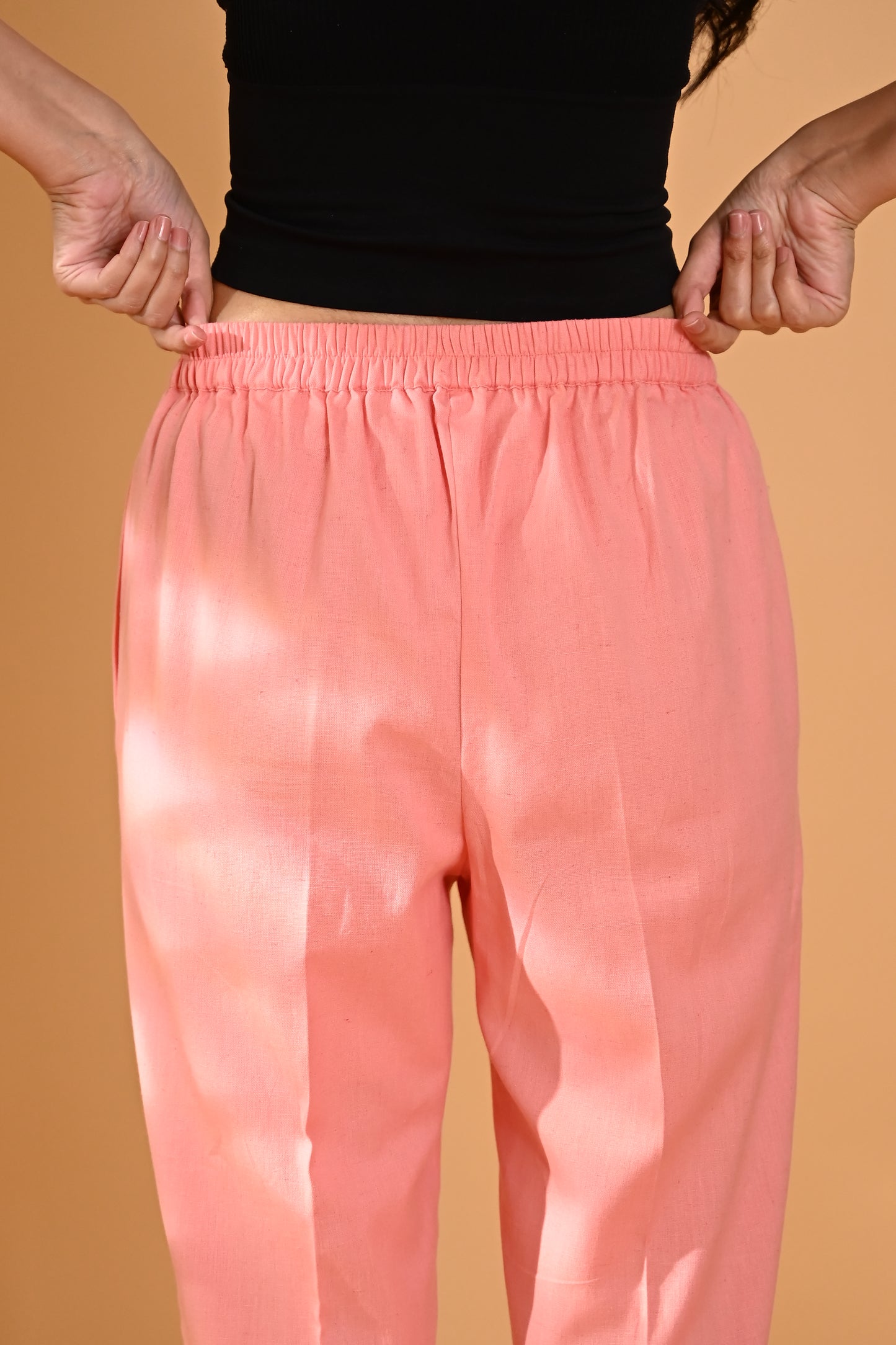 Elan Straight Fit Trouser- Pink